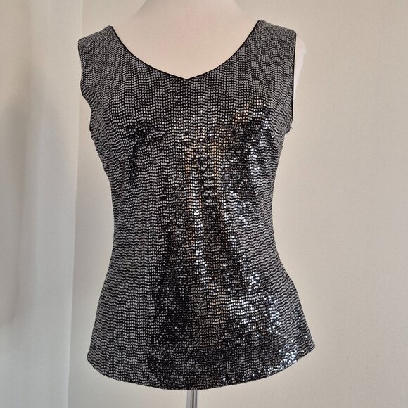 Joseph Ribkoff Sparkle Sleeveless Top - Picture 1 of 10